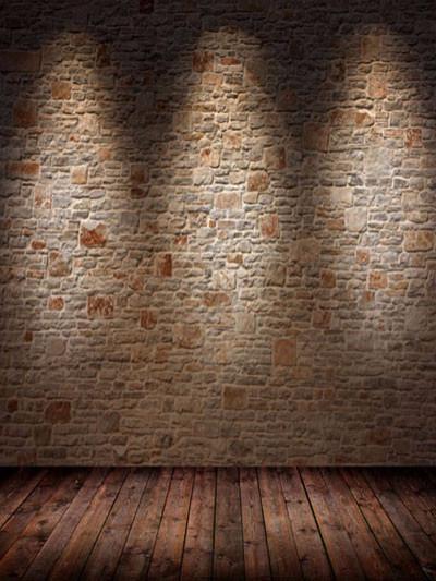 Katebackdrop£ºKate Dark Brick Wall Photography Backdrop With Floor Light Brown