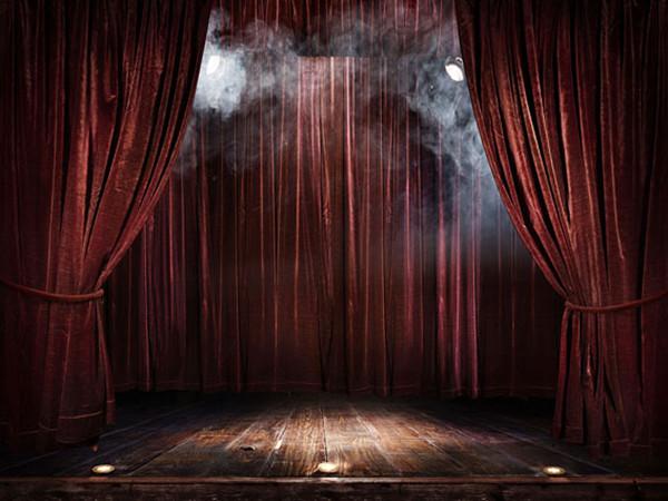 Katebackdrop：Kate Stage Photography Backdrops Burgundy Curtain Light Background