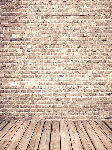 Kate Khaki brick backdrop photography with wood floor - Kate backdrop UK