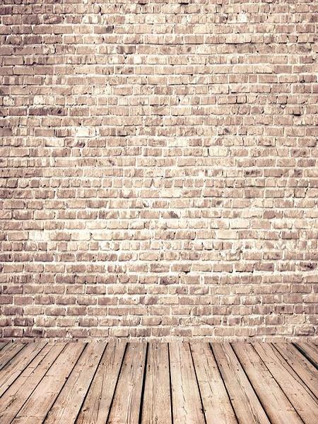 Kate Khaki brick backdrop photography with wood floor - Kate backdrop UK