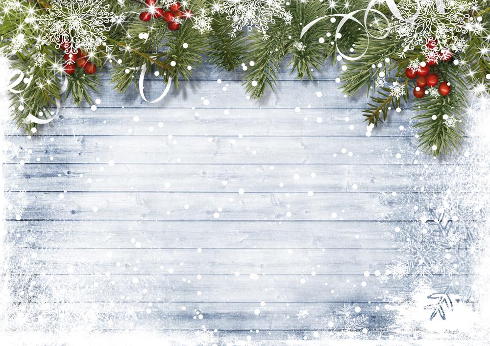 Kate Grey Wood Floor Bokeh Christmas Backdrop Pine Decorations - Kate backdrop UK