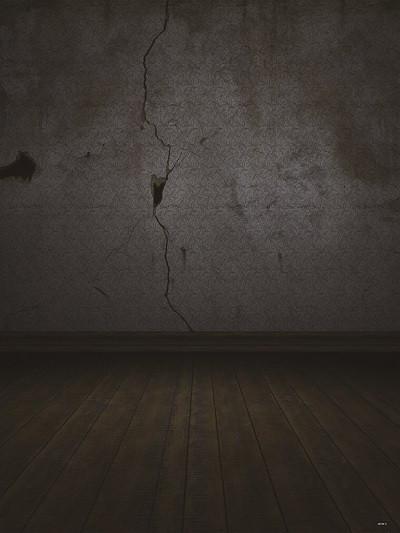 Katebackdrop：Kate Retro Style Broken Black Wall Photography Backdrops