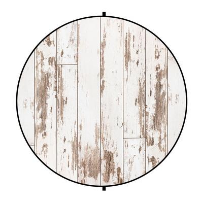 Kate Abstract White Wood Round Mixed Collapsible Backdrop for Baby Photography 5X5ft(1.5x1.5m)