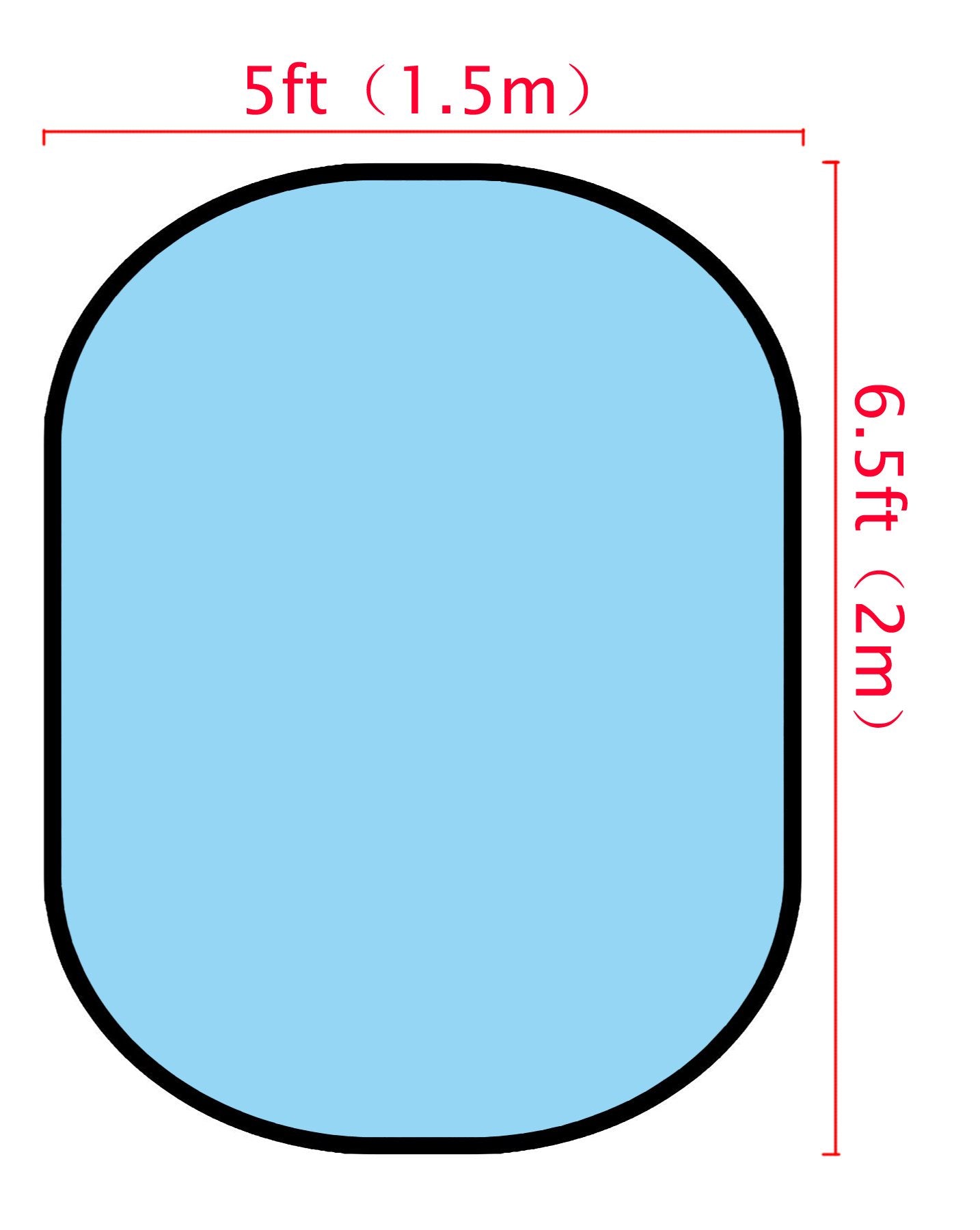 Kate Solid Light Blue/ Solid Rose Red Collapsible Backdrop Photography 5X6.5ft(1.5x2m) -UK