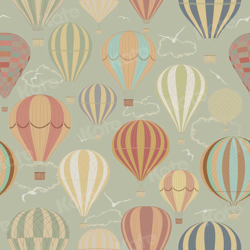 Kate Hot Air Balloon Pattern Background for Newborn Children Photography