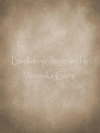 Kate Abstract Brown Beige Little Green Color Backdrop designed by Veronika Gant -UK