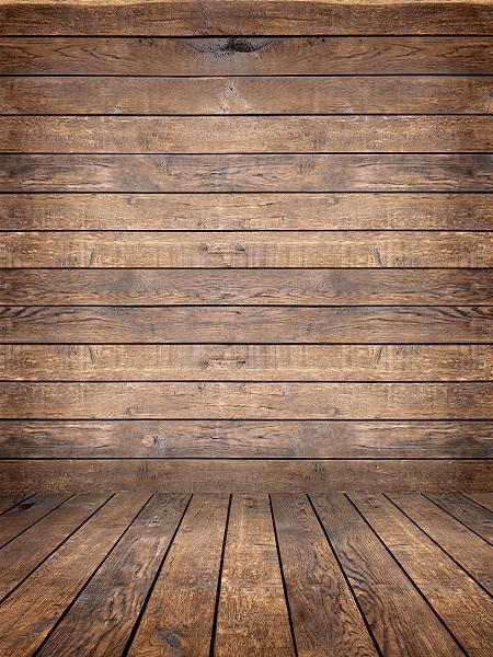 Katebackdrop：Kate Retro Dark Wood Background with Wood flooring