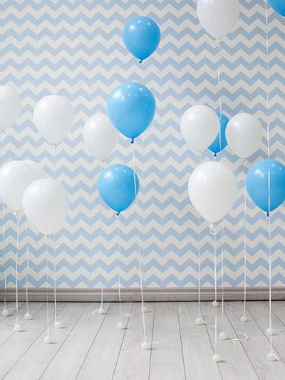 Kate Chevron Background With Balloon Birthday 1St Children/Newborn - Kate backdrops UK