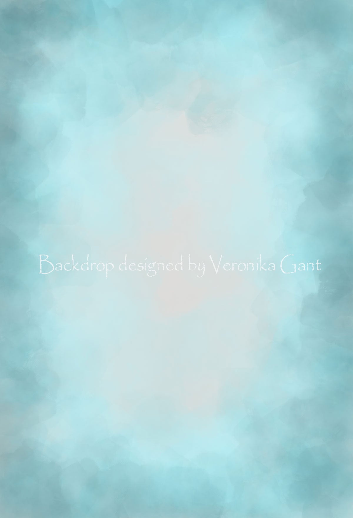 Kate Fine Art Watercolor Blend Blue Backdrop Designed by Veronika Gant
