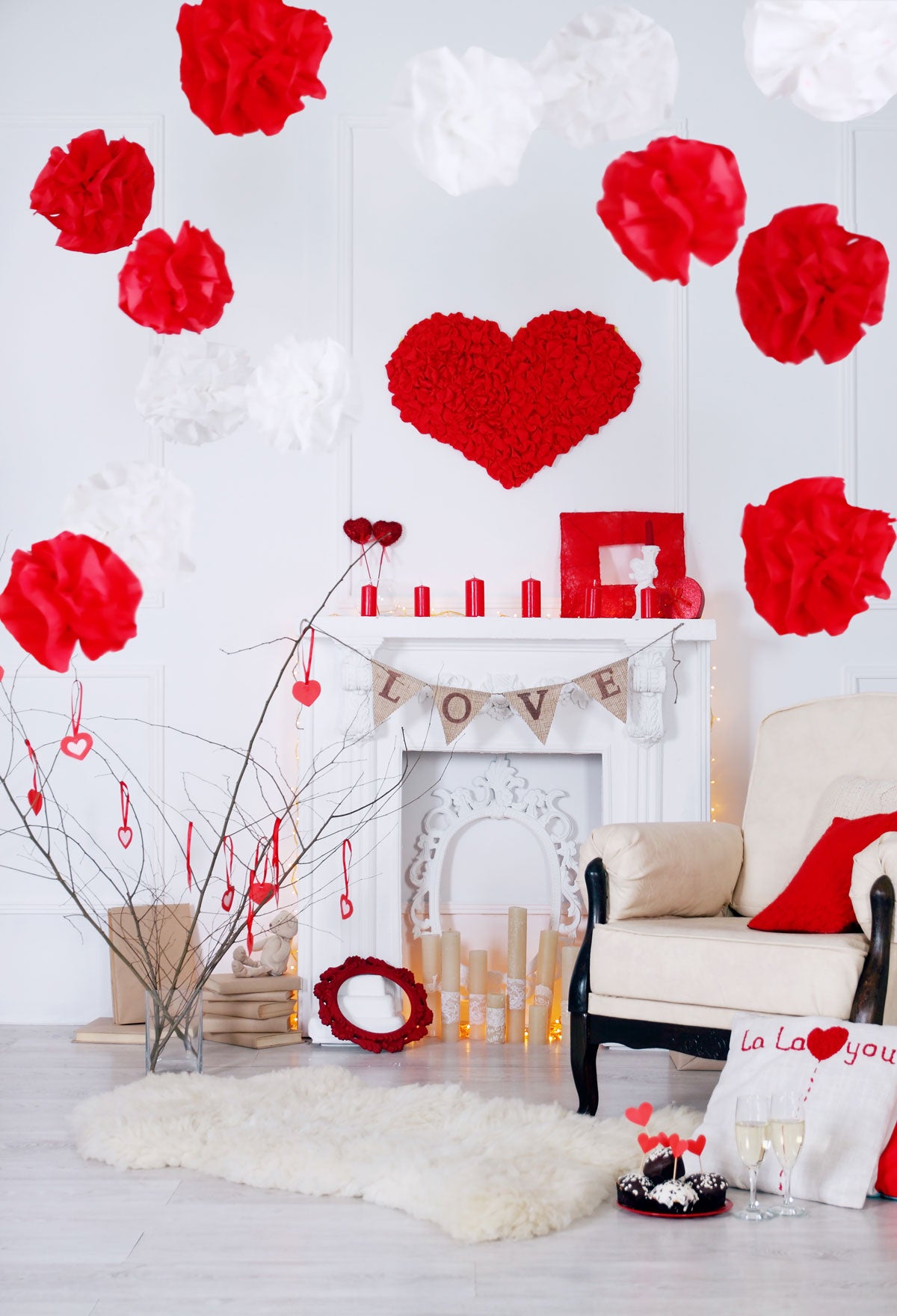 Kate Valentine's Day House Backdrop for Photography