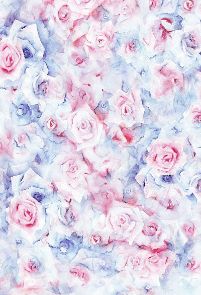 Kate Spring Pink and Blue Flowers Fantasy Backdrop for Photography