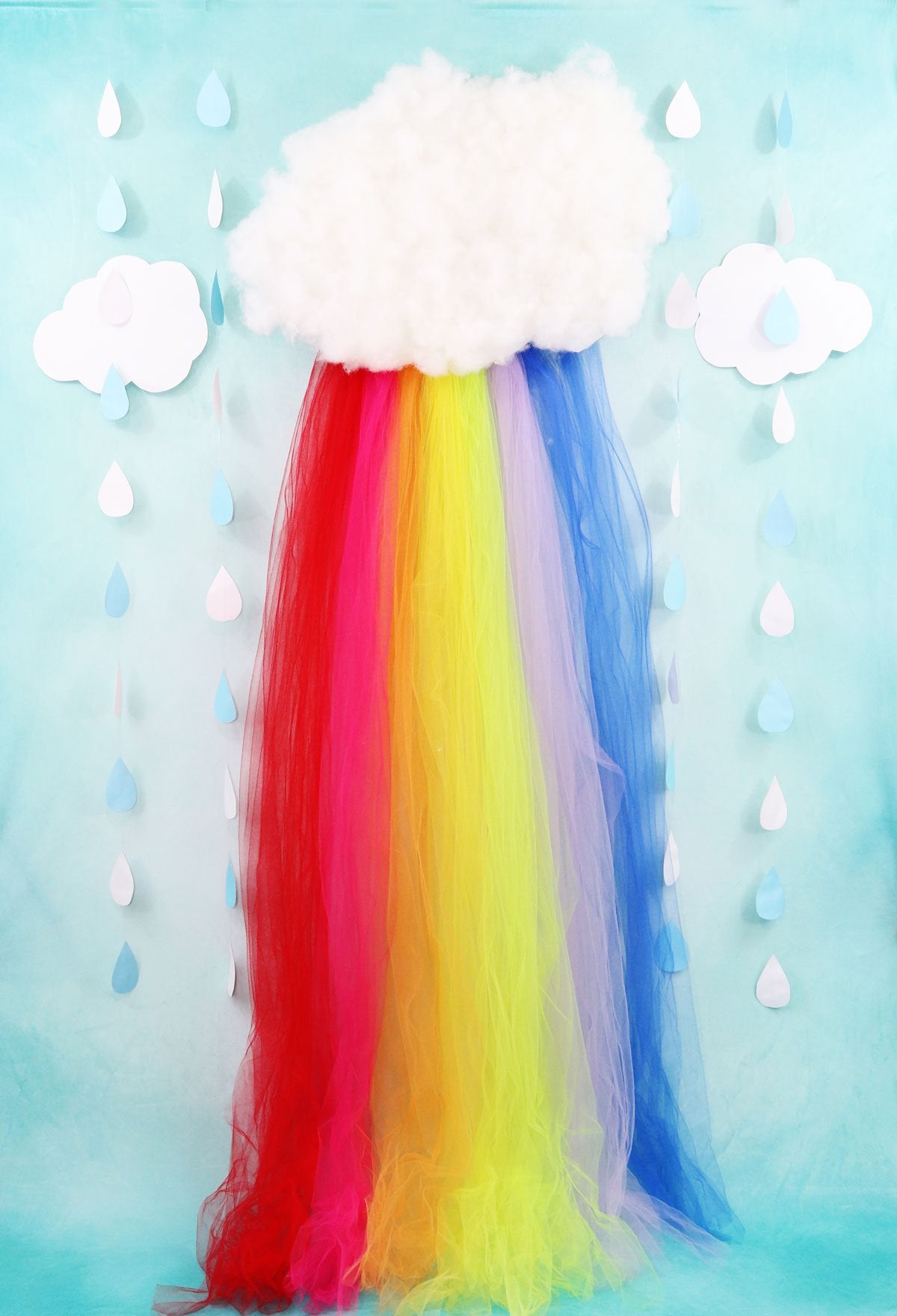 Kate Rainy Spring Rainbow Children Backdrop Designed by Leann West