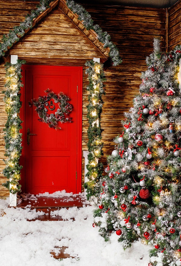 Christmas Trees Red Door