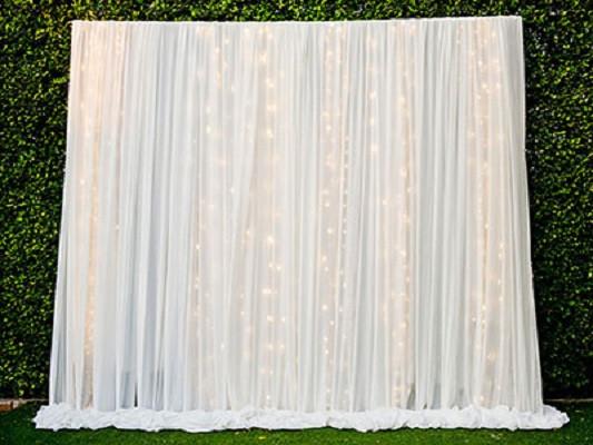 Katebackdrop£ºKate Wedding White Curtain With Grass Backdrops
