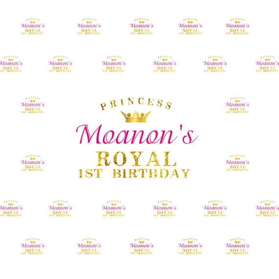 Kate Princess Royal Birthday Banner Photography Backdrops Custom Step and Repeat -UK