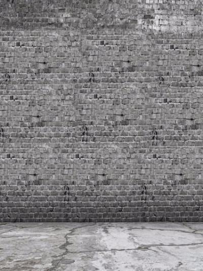 Katebackdrop£ºKate Retro Style Grey Brick Wall With Concrete Floor Photography Backdrops