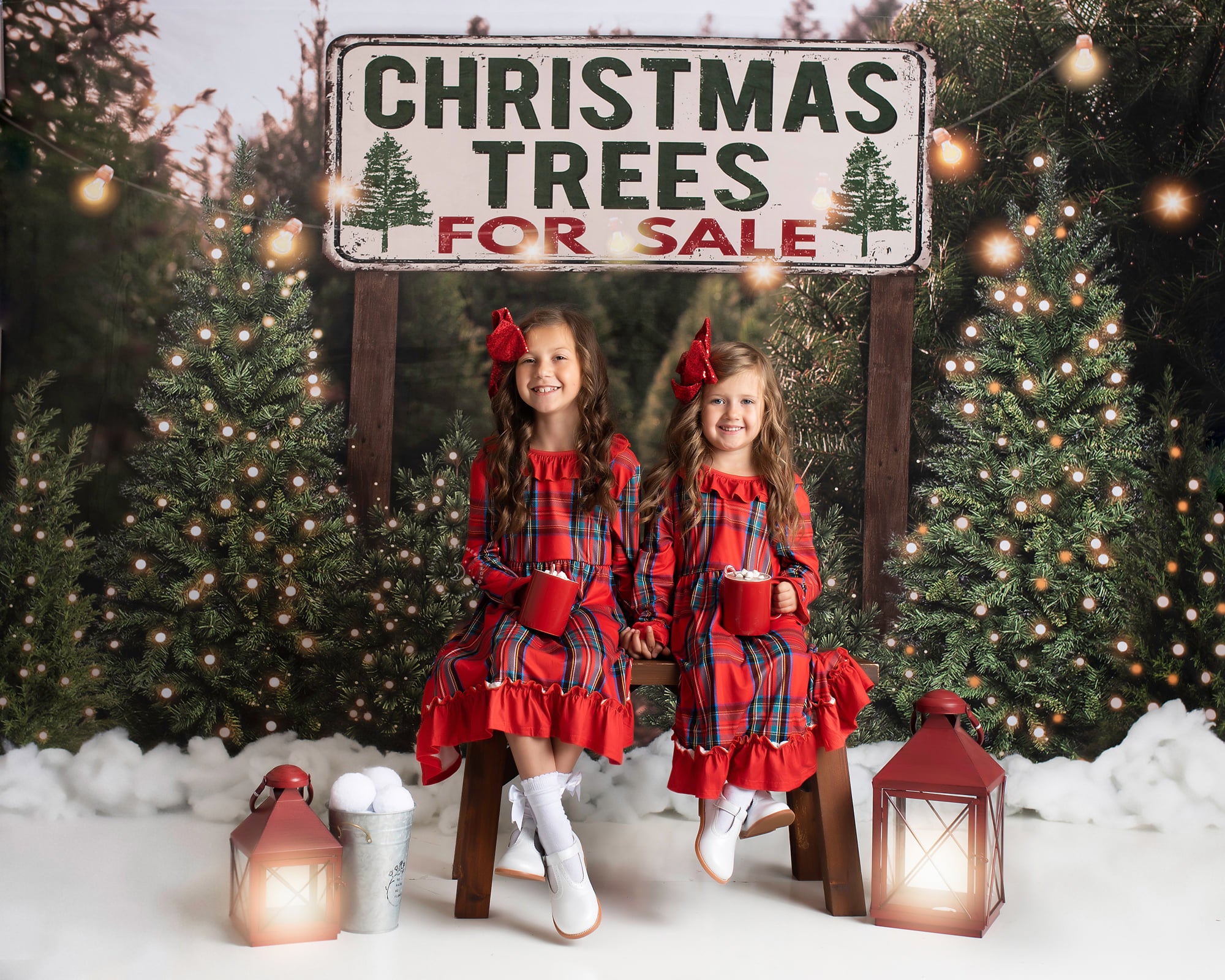 Kate Christmas Trees Backdrop for Photography Designed By JS Photography