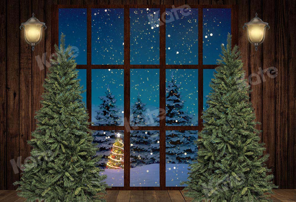 Kate Winter Wooden House Night backdrop Designed by Chain Photography -UK