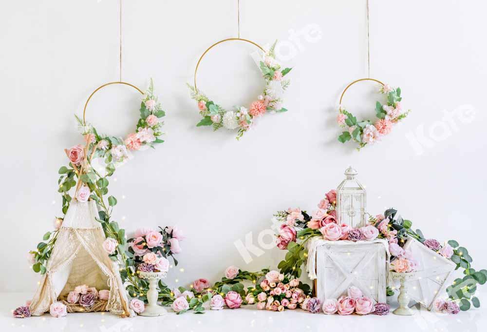 Kate Boho Valentine's Day Tent Birthday Backdrop Designed by Emetselch