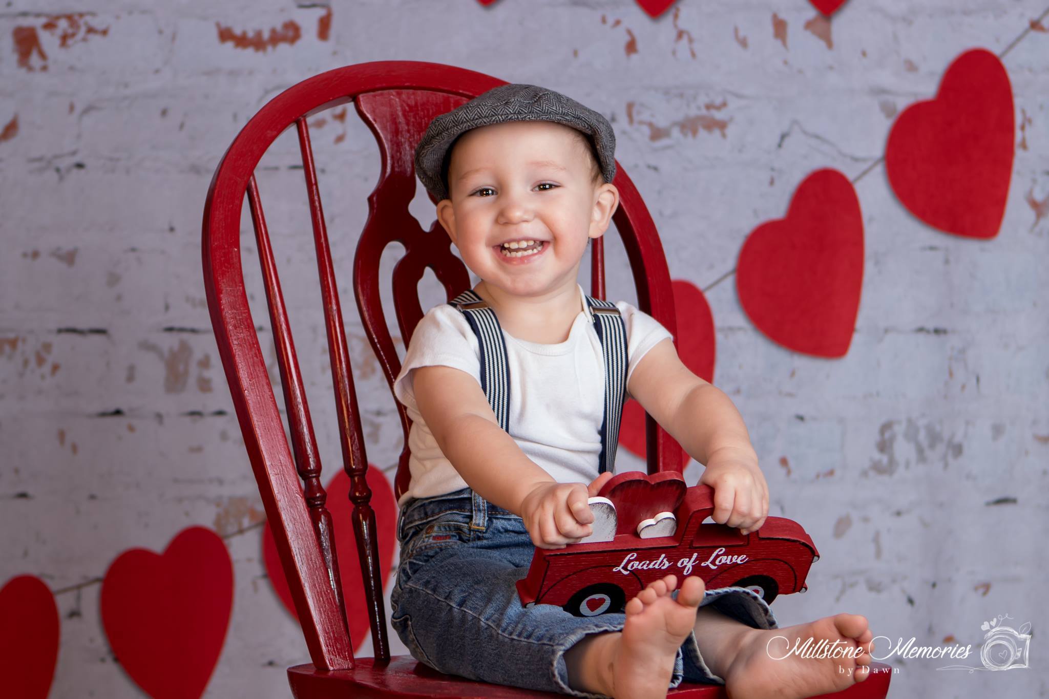 Kate Retro Brick Valentines Backdrop Designed by Jerry_Sina -UK
