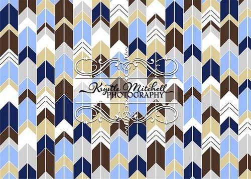 Kate Chevron Seamless Dark Color for Boys Backdrop Designed By Krystle Mitchell Photography