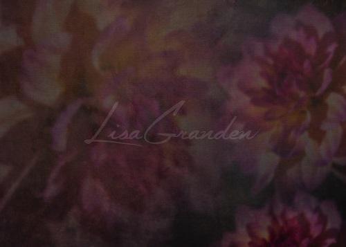 Kate Watercolor Backdrop Dark Pink Flowers Designed by Lisa Granden