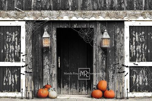 Kate Spooky Halloween Barn Backdrop Designed by Mandy Ringe Photography