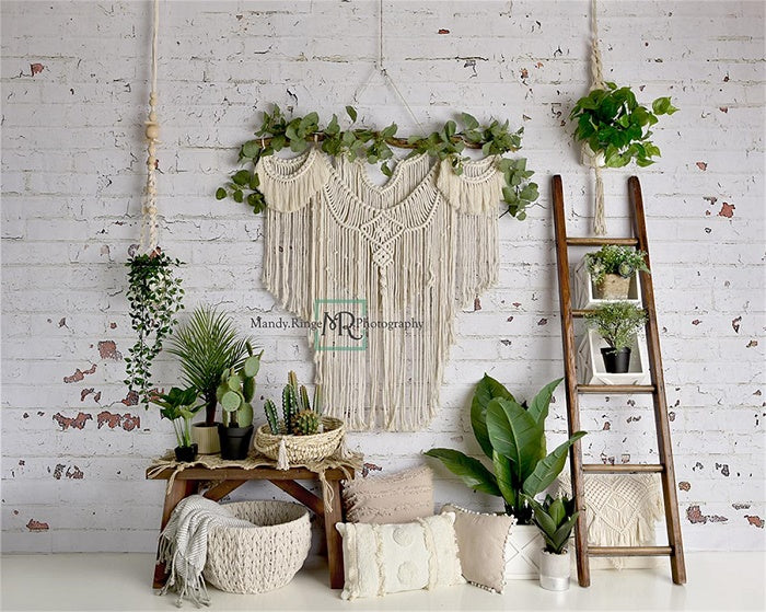 Spring Boho Macrame Room Backdrop