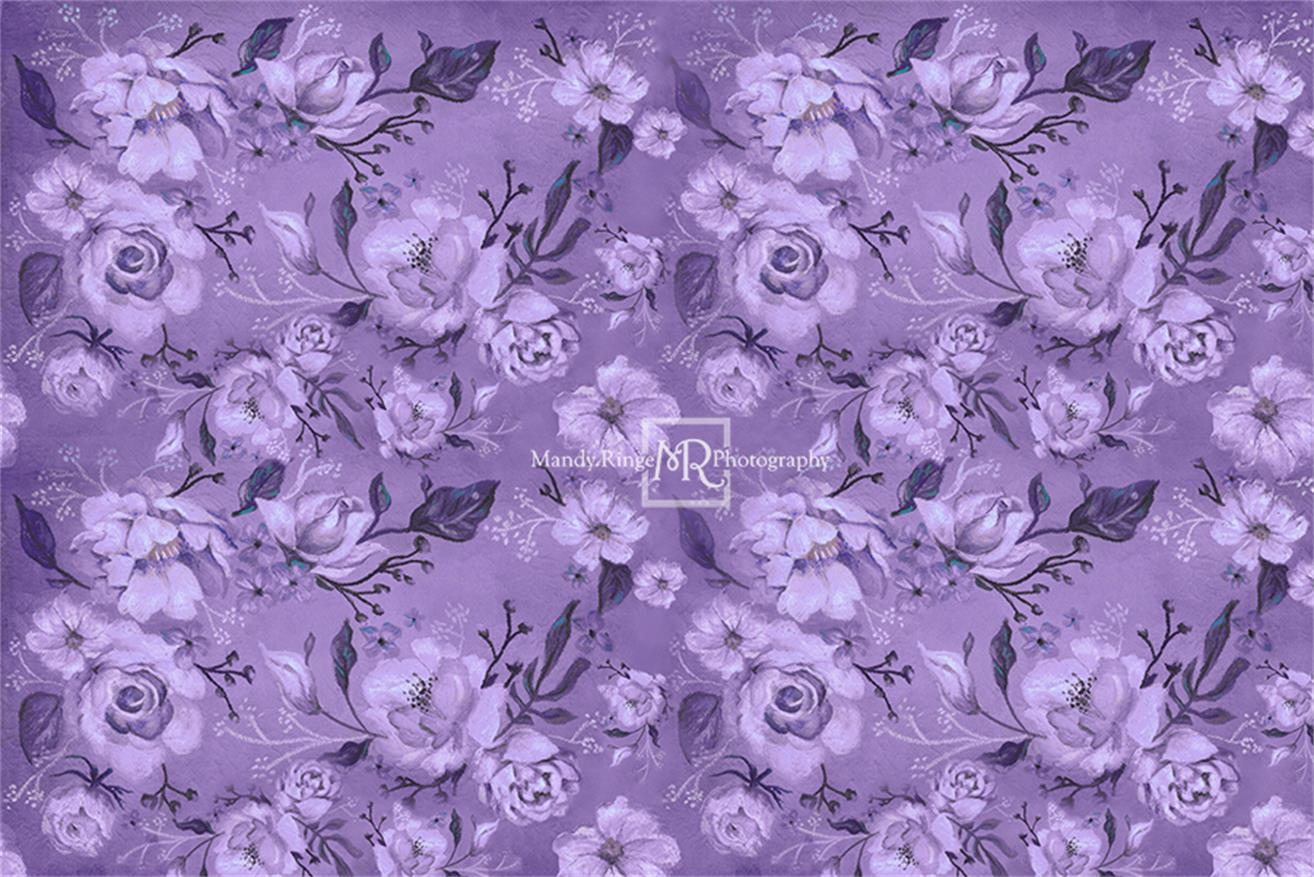 Purple Floral Pattern Backdrop