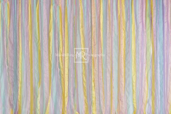 Kate Pastel Spring Ribbon Backdrop Designed by Mandy Ringe Photography