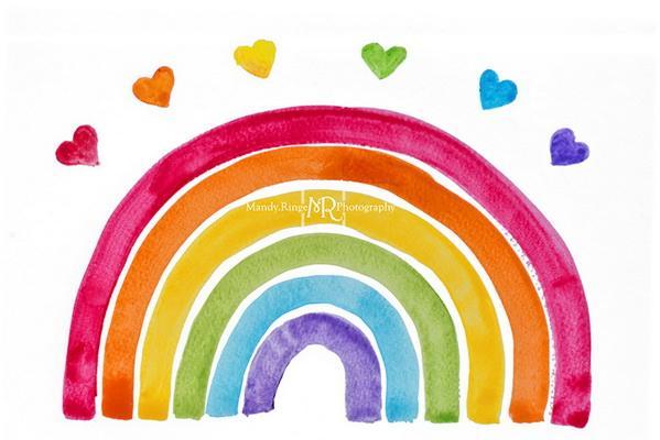 Kate Watercolor Rainbow Backdrop Designed by Mandy Ringe Photography