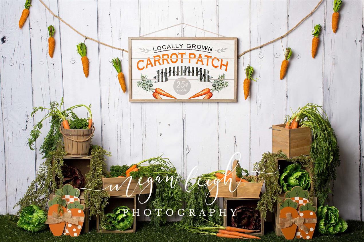 Carrot Patch Easter Backdrop