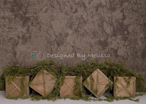 Kate Spring Brown Crates Backdrop Designed by Melissa King