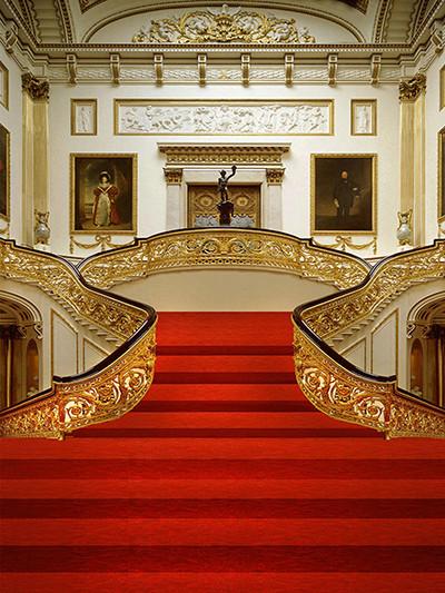 Katebackdrop£ºKate Red Carpet Golden Wedding European Interior Backdrop
