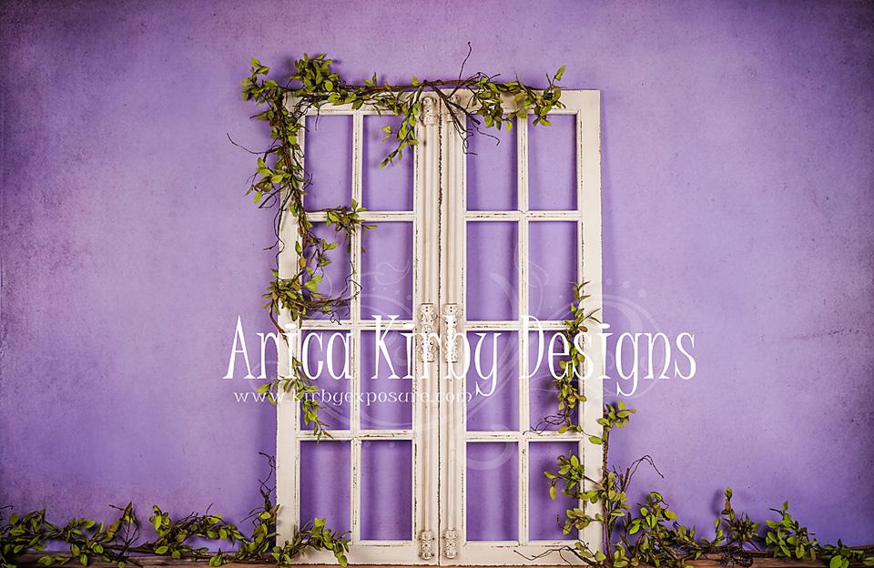 Kate Spring/mother's Day Purple Doors Backdrop Designed by Arica Kirby
