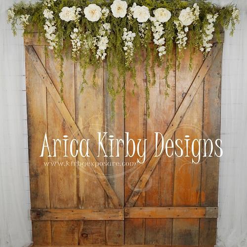 Kate Romantic Barn Doors Mother's Day backdrop designed by Arica Kirby -UK