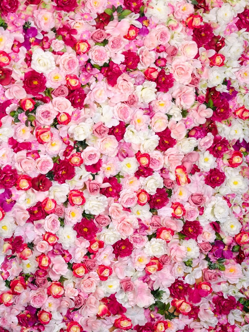 Kate Pink Red Flower Wall Floral Backdrop wedding Photo Shoot