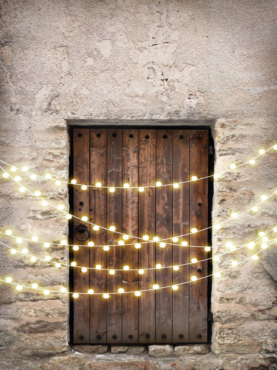Kate Vintage Wall and Door with Lights Children Backdrop for Children Designed by JFCC