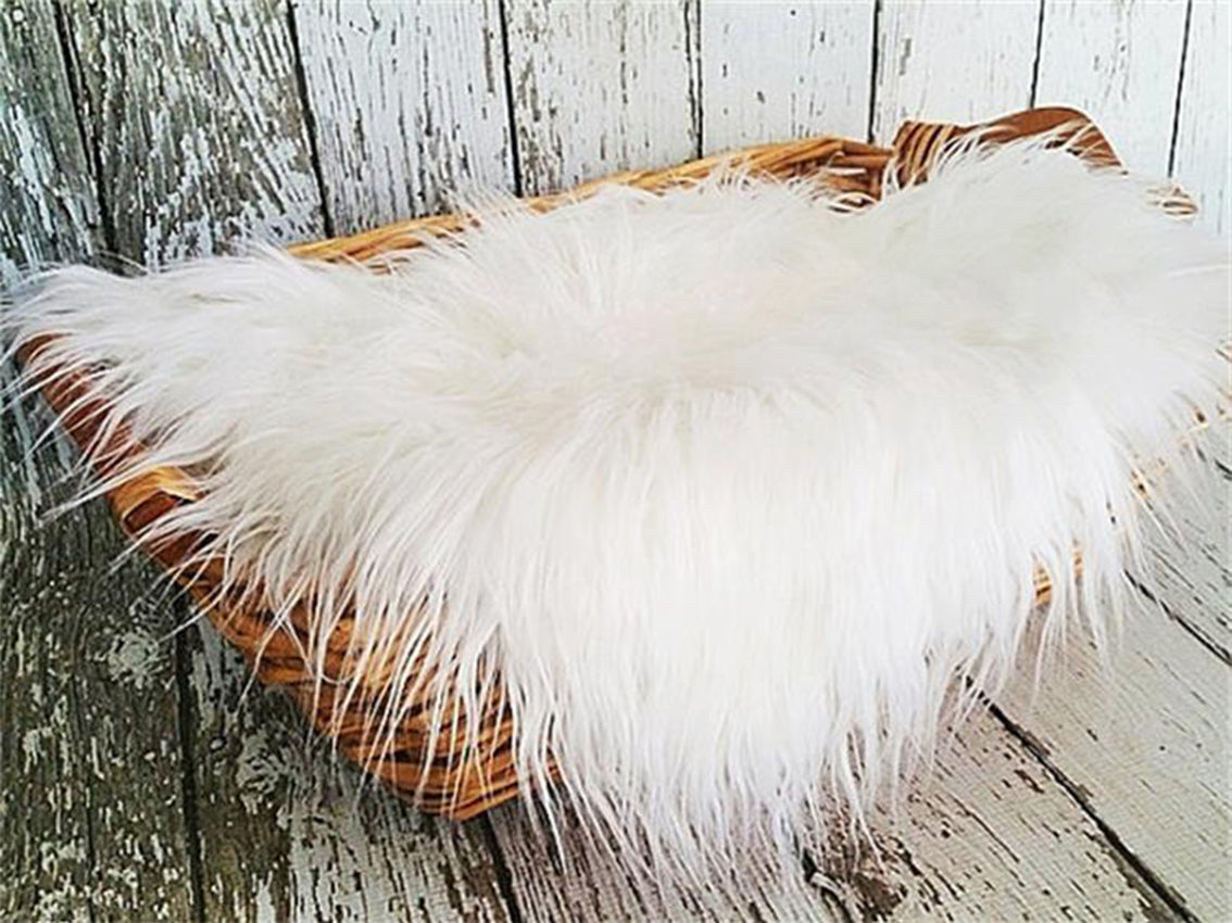 Kate Virous Color Long Faux Fur Blanket