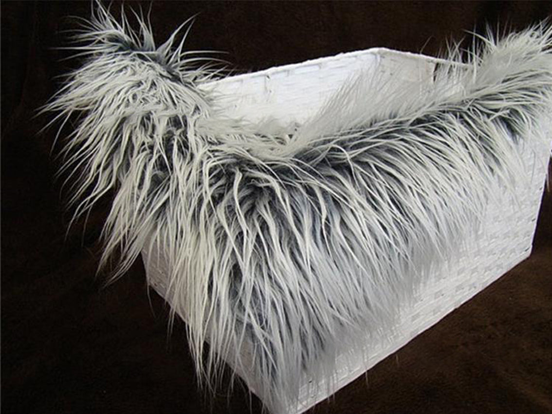 Kate Virous Color Long Faux Fur Blanket -UK