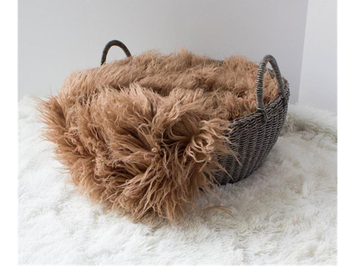 Kate Virous Color Long Faux Fur Blanket -UK