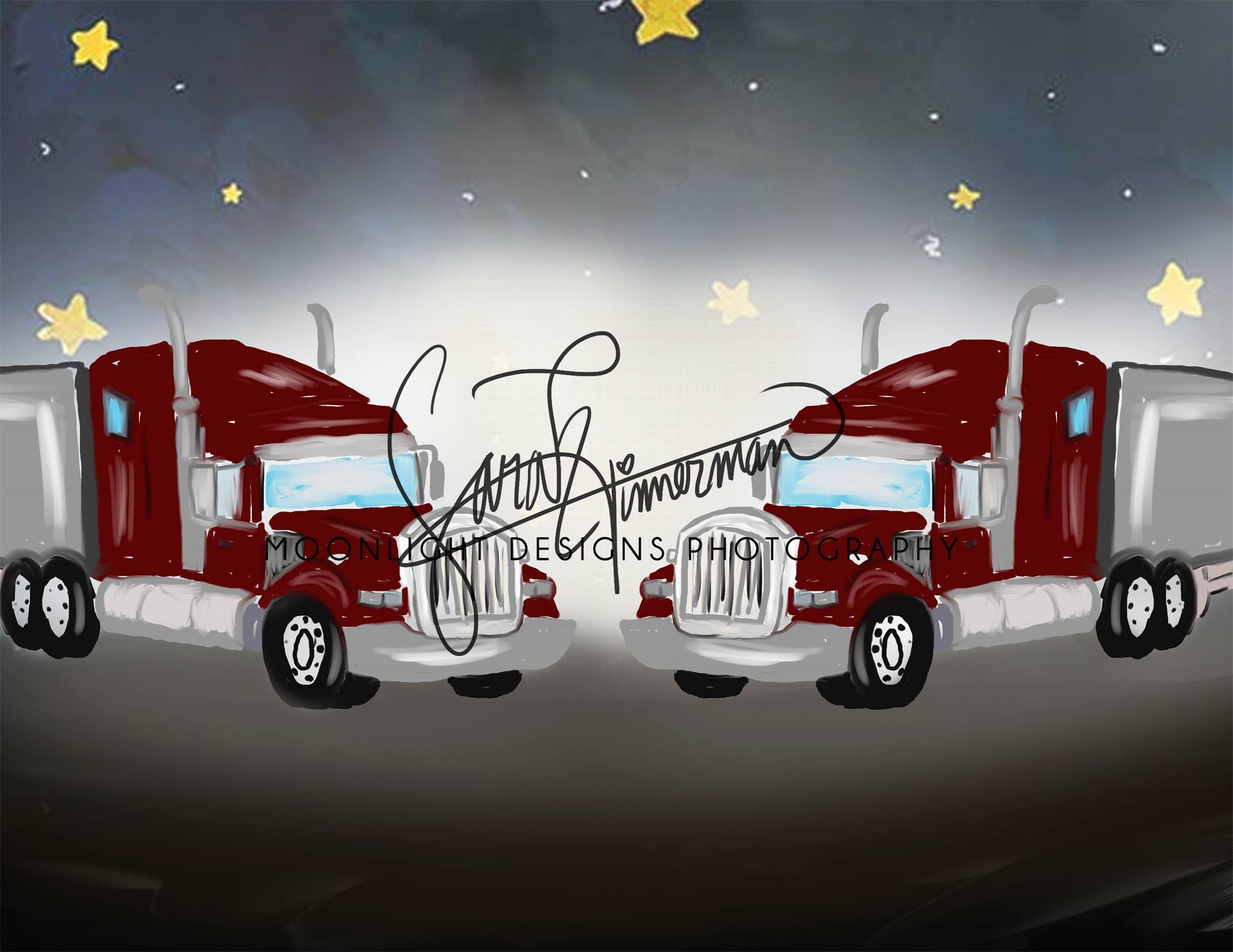 Trucks in Midnight Children Backdrop