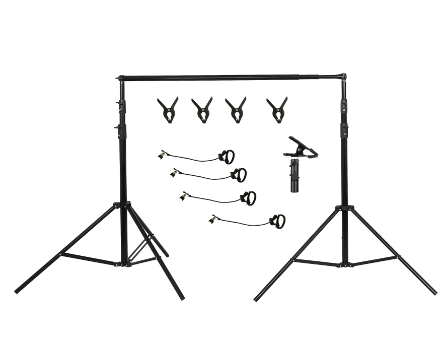 Kate 3x2.8m Frame Kit both for Fabric Backdrop and Double-side Pop-up backdrop( including 4 fish mouth clips + 4 stretch clips + E vigorous clip)