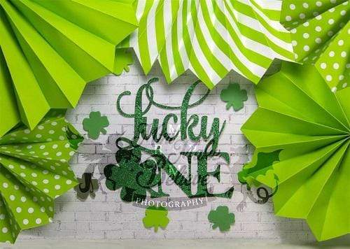Katebackdrop拢潞Kate St. Patrick's Day Backdrop Lucky One Designed by Mini MakeBelieve