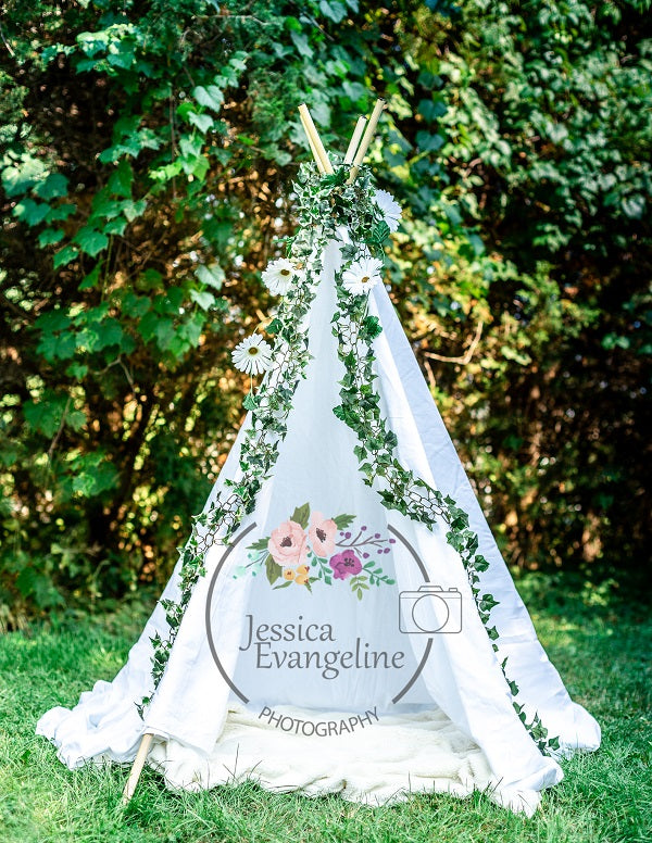 Kate White Tent Wedding Backdrop Designed by Jessica Evangeline Photography