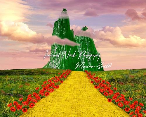 Kate Yellow Road Backdrop for Photography Designed by Marina Smith -UK
