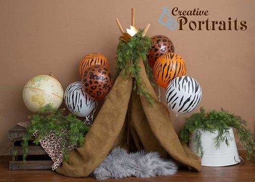 Kate Cake Smash Backdrop Safari Birthday Designed by Tyna Renner