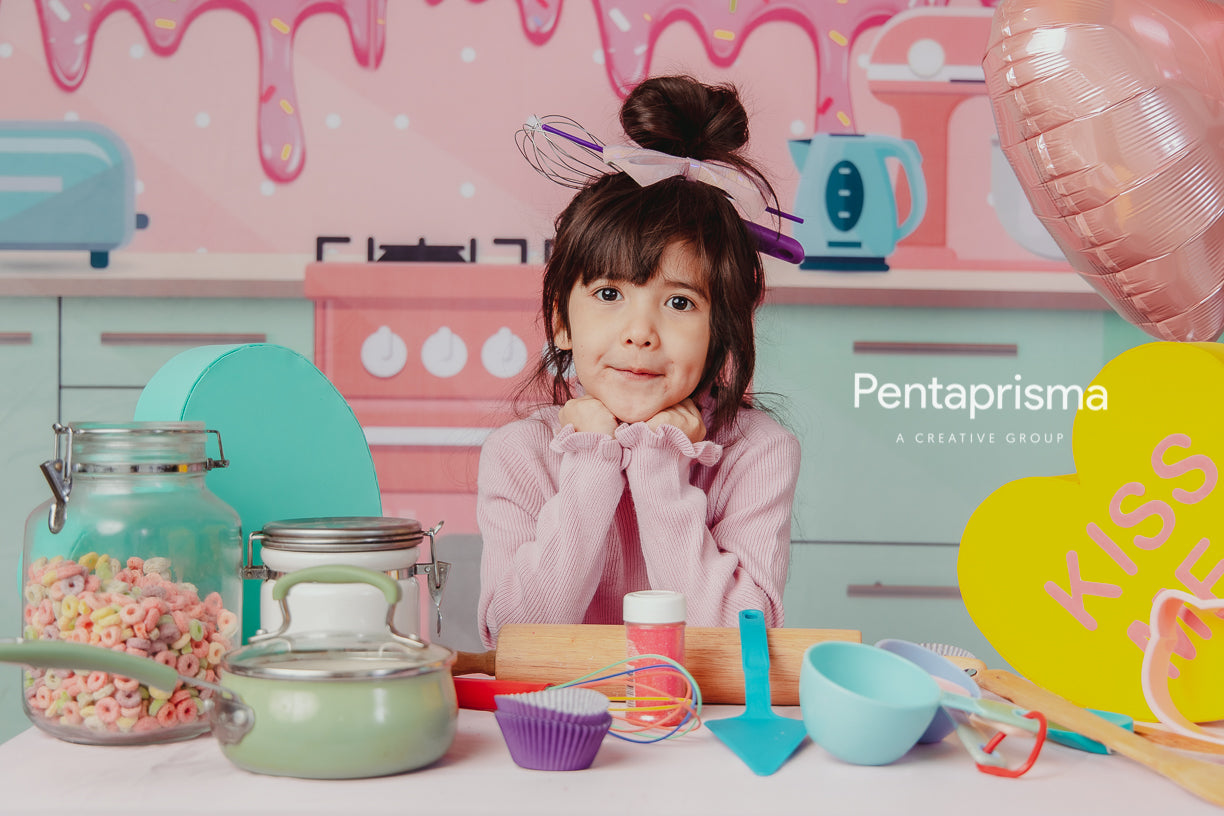 Kate Sweet Cute Kitchen Backdrop Designed by Pentaprisma -UK