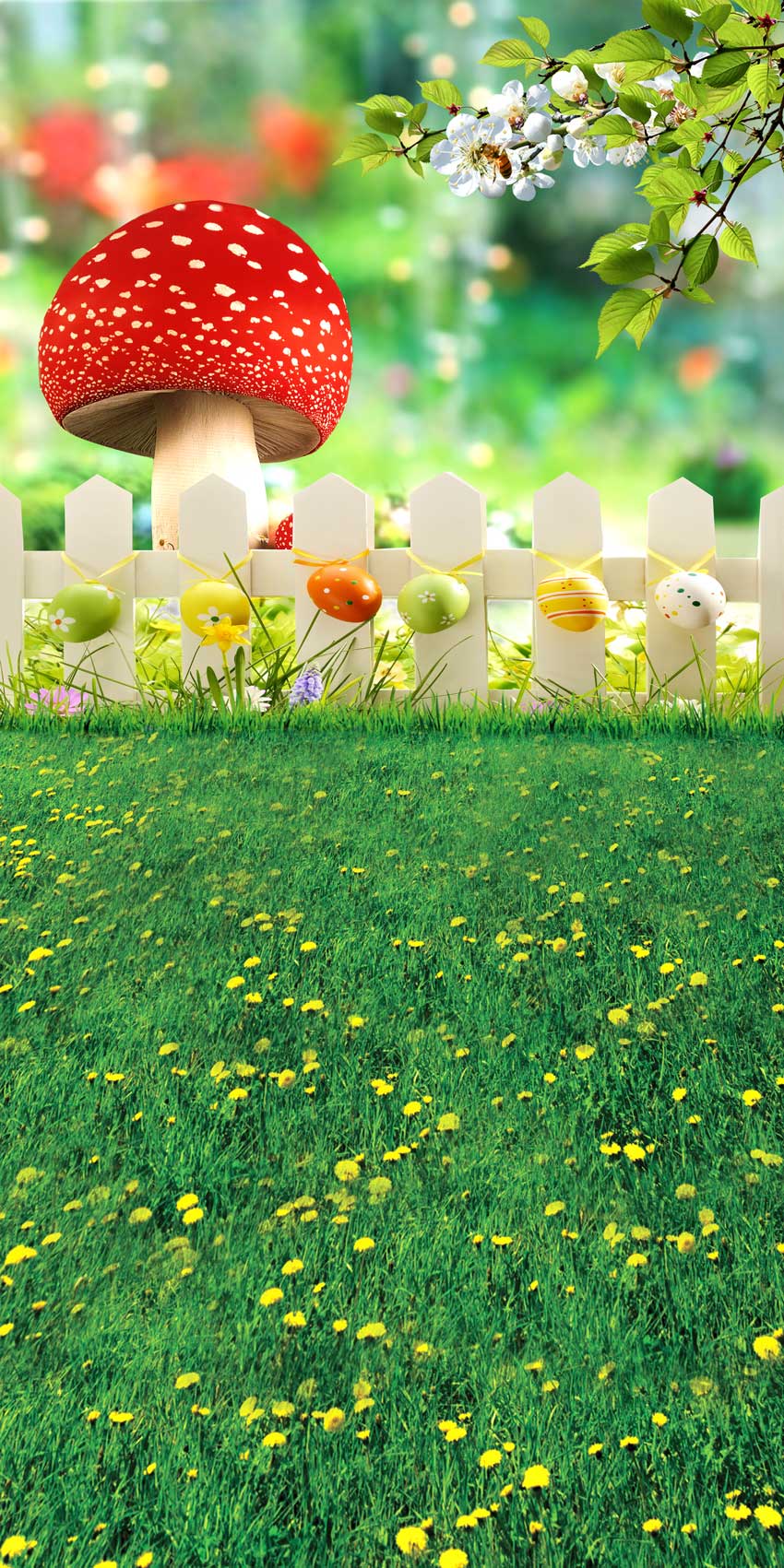 Kate Easter Backdrops Natural Scenery Spring Photography Background for Children Colorful Eggs Photo Background - Kate backdrop UK