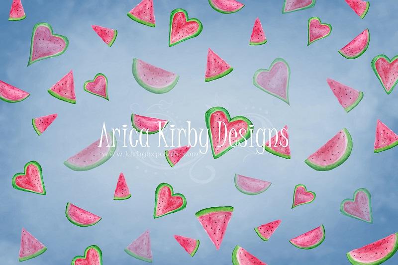 Kate Summer Watermelon Faded Love Backdrop designed by Arica Kirby